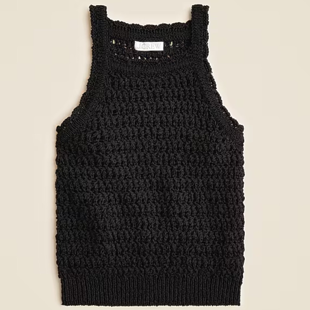 J crew Montauk crochet tank top xs new